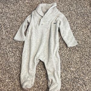 Edgehill Collection Light Grey Footed One-Piece Romper